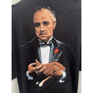 The Godfather Don Vito Corleone Big Print Tee Shirt Mafia 3XL Double Sided